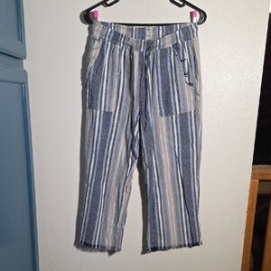 Royalty For Me Blue and Tan Striped Joggers